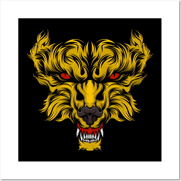 Lion Face Vector Wall Art by Ken Asahvey